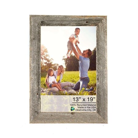 Palacedesigns 17 x 22 in. Natural Weathered Grey Picture Frame PA3672883